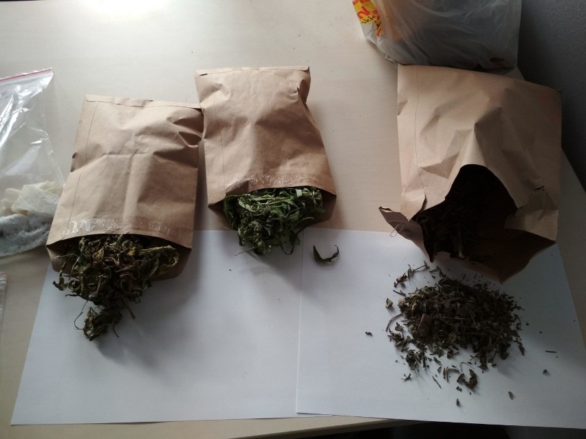 Policjanci zatrzymali mieszkańców Psar. Mieli ponad kilogram marihuany