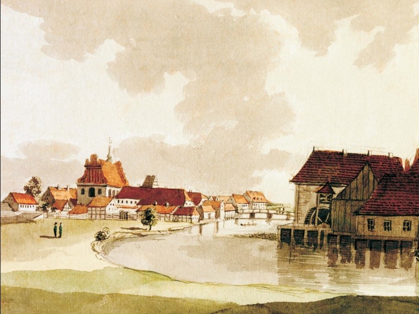 Panorama nabrzeży Brdy w roku 1802....