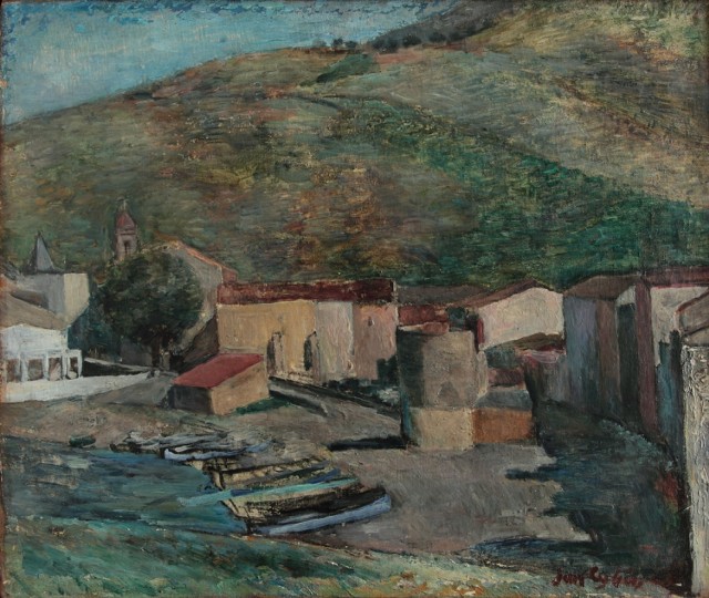 Jan Cybis, Pejzaż z Collioure, 1928, olej na płótnie, 37,5x46 cm, Muzeum Śląska Opolskiego w Opolu