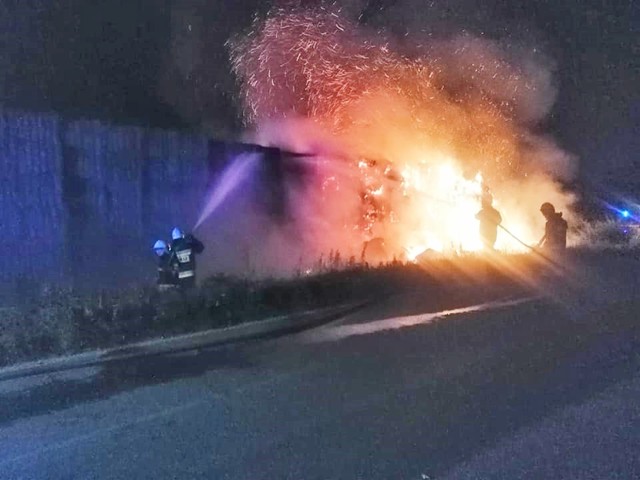 Strażacy gasili m.in. pożar stogu w Trumiejkach (10 sierpnia)