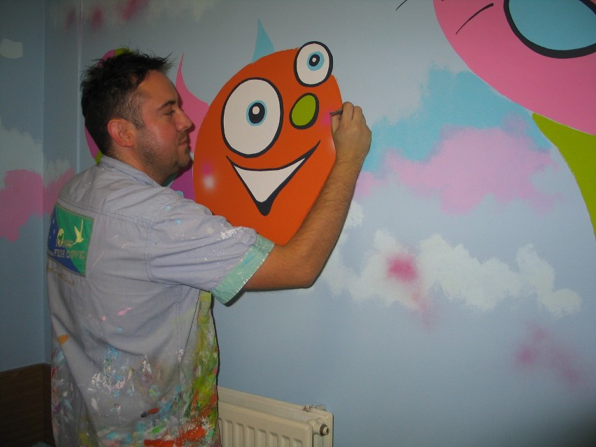 Sosnowiec: Ściany izby przyjęć w Centrum Pediatrii zdobią kolorowe koty