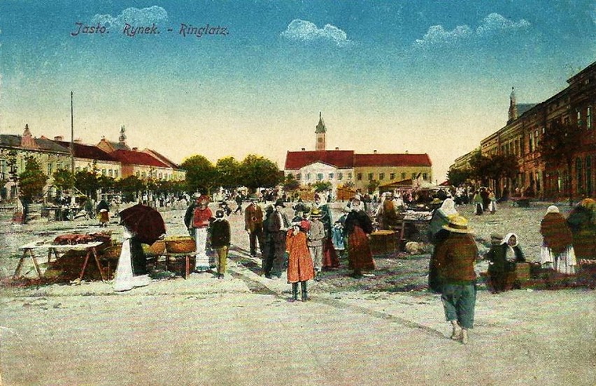 Lata 1900-1910, Rynek w Jaśle.