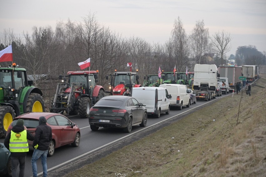 Strajk rolników w Grudziądzu i okolicach