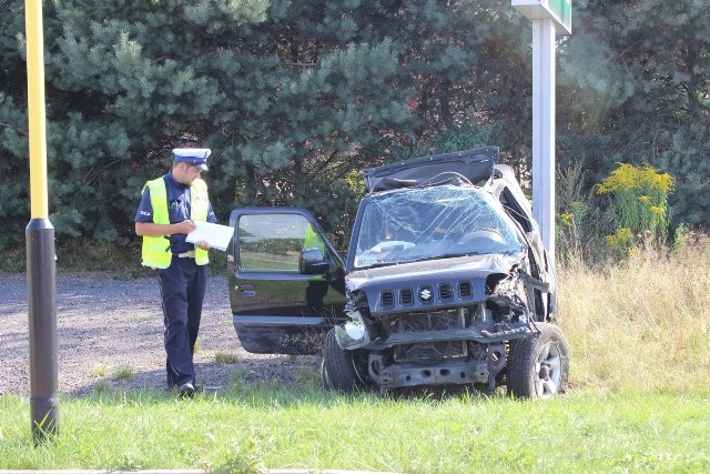 Na Rokicińskiej dachowało suzuki