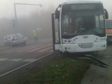 Zderzenie autobusu z osobówką w Bielanach pod Kętami