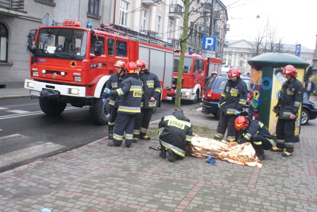 Wypadek w Kaliszu. Potrącenie pieszego na Sukienniczej