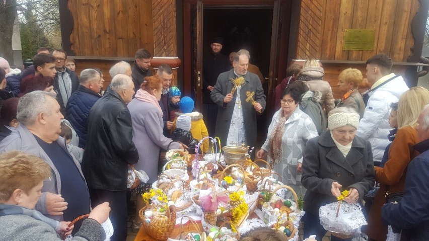 Wielkanoc prawosławna 2022. Święcenie pokarmów w Bielsku Podlaskim [ZDJĘCIA]