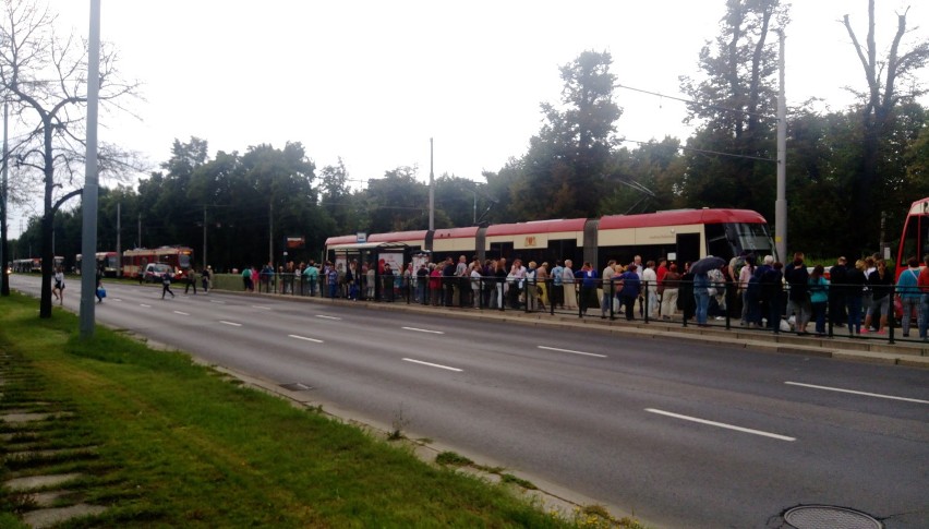 Awaria tramwaju w Gdańsku przy ul. Traugutta