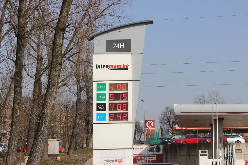 Ceny paliw na wybranych stacjach benzynowych w Bytomiu....