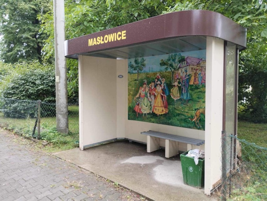 Murale na przystankach w gminie Wieluń. Ich wykonawcami są lokalni artyści 