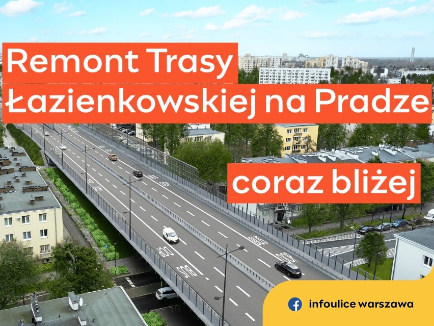Remont Trasy Łazienkowskiej na Pradze. Prace ruszają po...