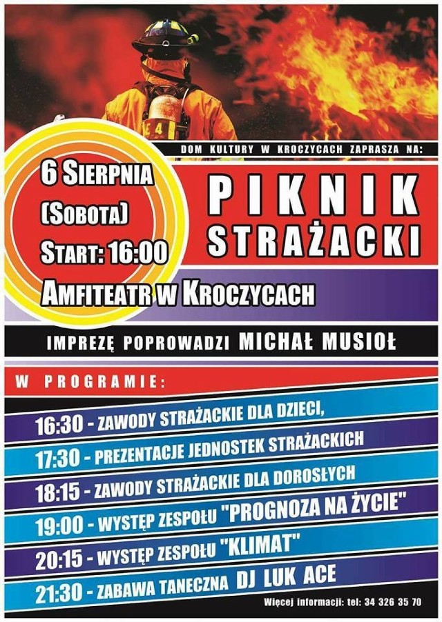 Piknik strażacki 2016 w Kroczycach.