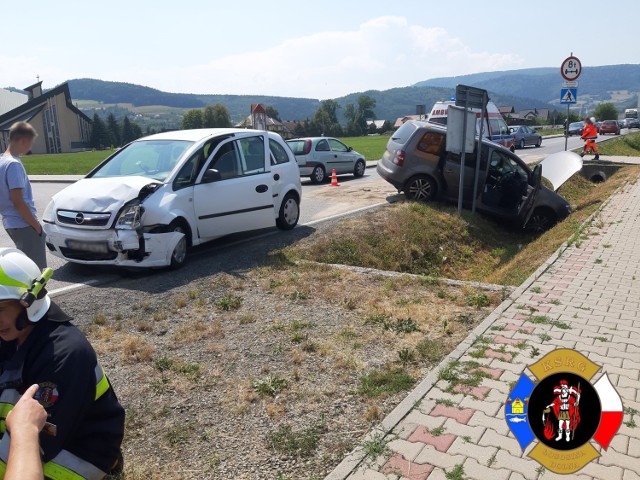 Wypadek w Łososinie Dolnej