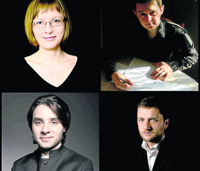 Finaliści łódzkiego konkursu muzycznego: Katarzyna Brochocka, Kamil Cieślik, Rafał Janiak i Aleksander Nowak