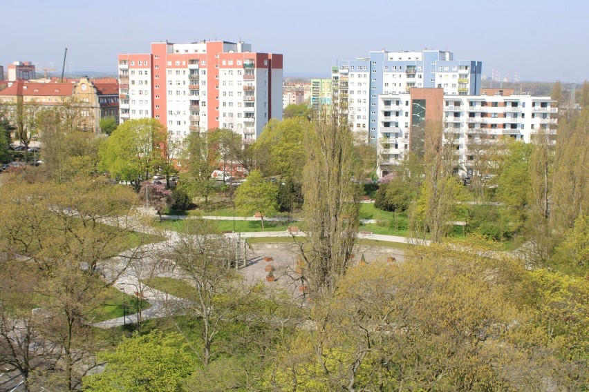 Widok z wieży zamkowej w Głogowie