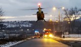 Mszana Dolna. Groźny wypadek nastolatki. Na pomoc przyfrunął śmigłowiec sanitarny