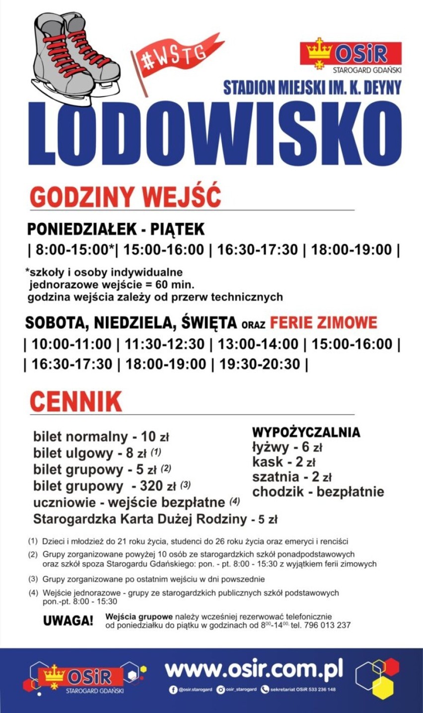 Lodowisko w Starogardzie Gdańskim jest już otwarte!