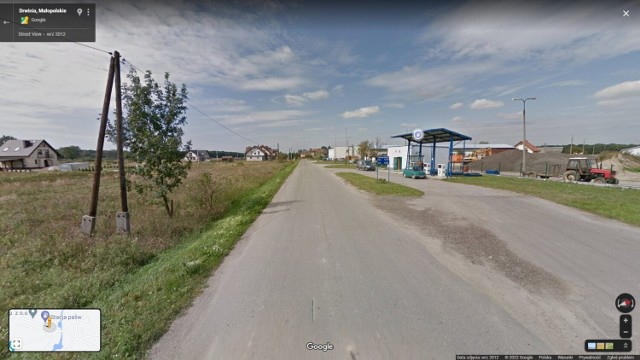 Droga powiatowa w Drwini, stan z 2012 roku
