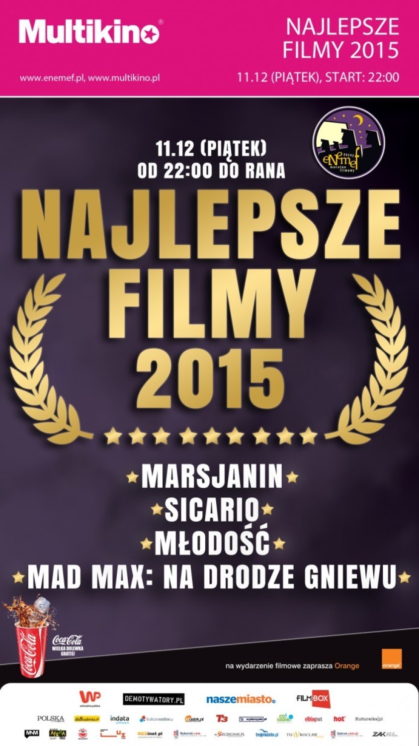 ENEMEF: Noc Najlepszych Filmów 2015 to przegląd wybranych...
