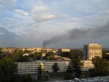 Kraków: pożar w magazynie wojskowym [ZDJĘCIA INTERNAUTY]