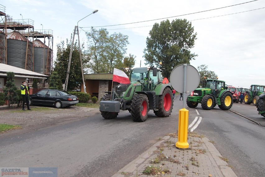 Protest rolników i blokada drogi krajowej 62, Osięciny,...
