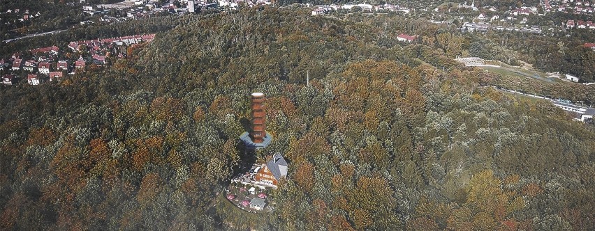 Wieża widokowa przy Harcówce w Wałbrzychu: Kiedy na nią wejdziemy? [WIZUALIZACJE]