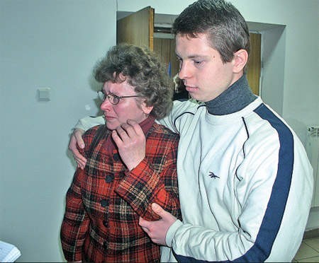 Marzannę Latacz wspiera syn Marcin.