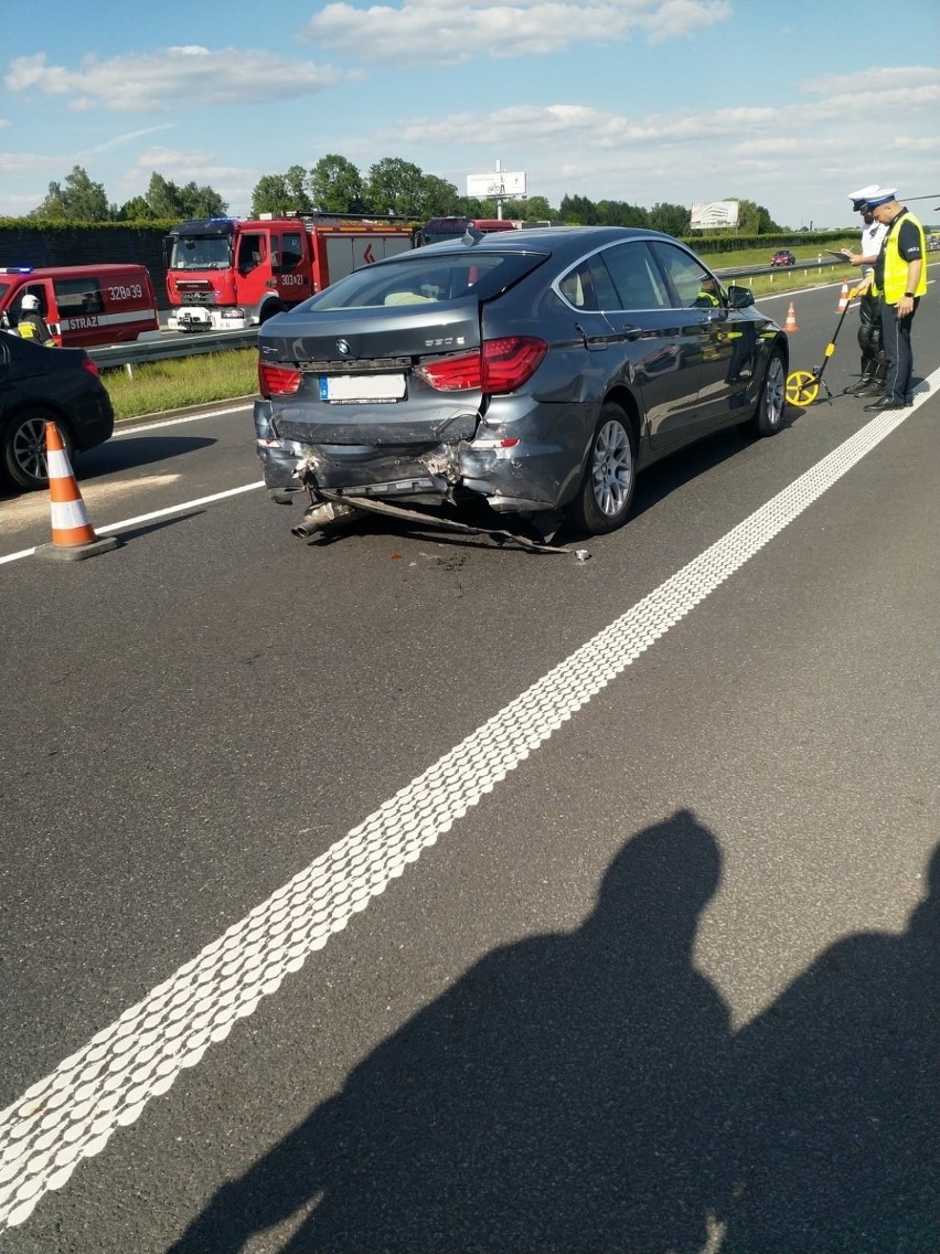 Wypadek na autostradzie A4 w okolicy Aleksandrowic i Balic
