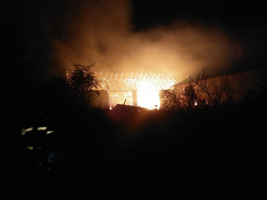 Pożar stodoły w Ligocie