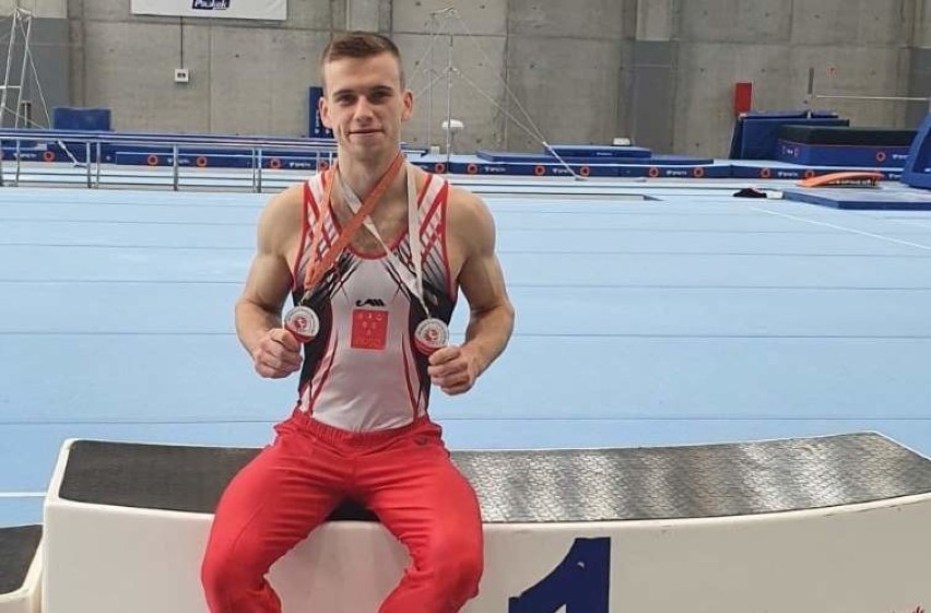 Filip Wroński z NTG Nysa zdobył dwa medale mistrzostw Polski w gimnastyce sportowej
