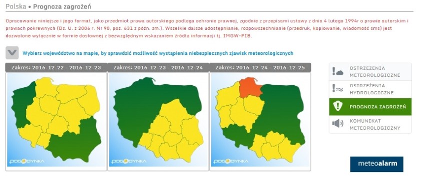 Powiat nowodworski. Jak alarmuje Instytut Meteorologi i...