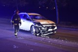 Leszno. Zderzenie na skrzyżowaniu Wolińskiej i Lubuskiej. Jaguar wymusił pierwszeństwo [ZDJĘCIA]