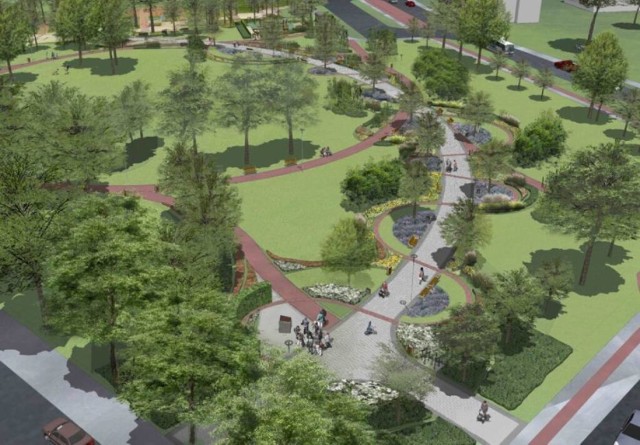 W Oświęcimiu w ramach Oświęcimskiego Strategicznego Programu Rządowego chcą w tym roku rozbudować park na Zasolu (wizualizacja)