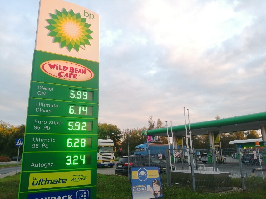 Stacja paliw BP przy ul. Konarskiego w Oświęcimiu...