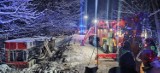 Czerlonka Leśna. Wypadek wozu straży pożarnej na trasie Hajnówka - Białowieża. Pojazd przewrócił się na bok (zdjęcia)