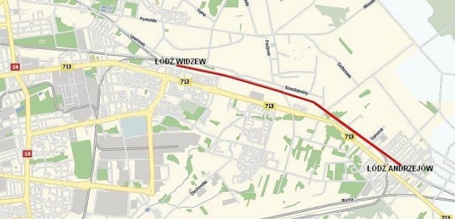 Odcinek linii kolejowej od stacji Łódź Widzew do stacji Łódź Andrzejów. Do poniedziałku pojawią się utrudnienia w wieczornym podróżowaniu na tej trasie.
