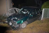 Wypadek w Kaletach: pijany kierowca wjechał w ogrodzenie