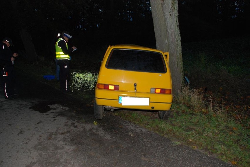 Żelisławki: Śmiertelny wypadek. Fiat wypadł z drogi i uderzył w drzewo. Zginął 33-latek