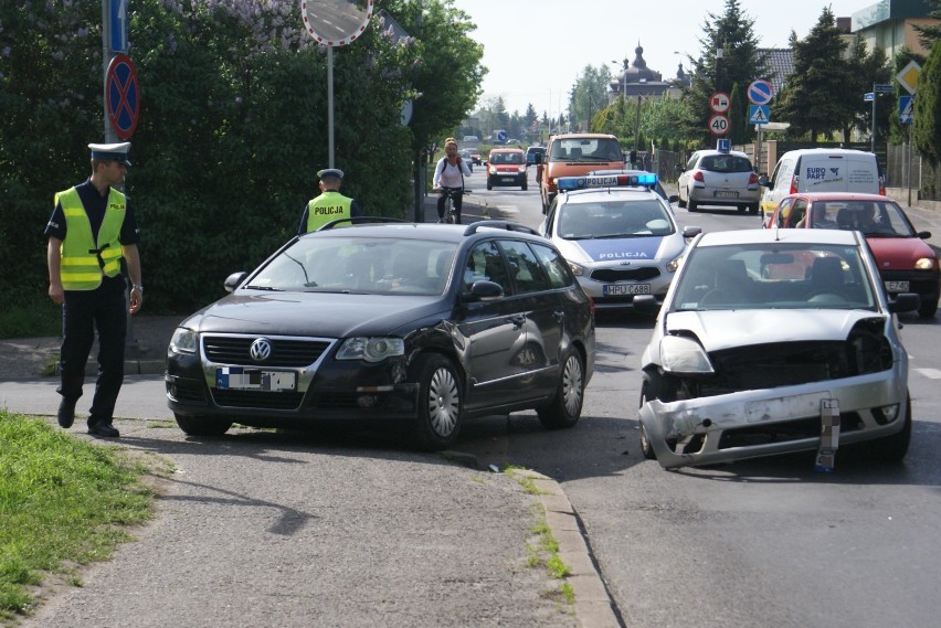 Wypadek na skrzyżowaniu ulic Polnej i Ostrowskiej w Kaliszu