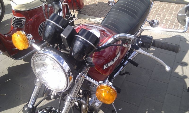 Gdynia: Stare motocykle na Skwerze Kościuszki