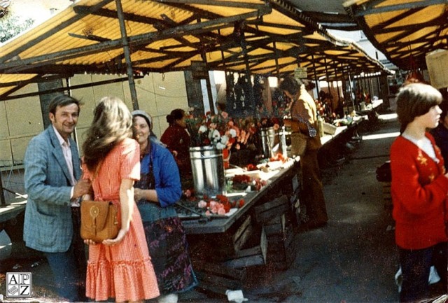 "Zielony rynek" przy ul. Bazyliańskiej, Zamość, ok. 1962 r., fot. "Kodak", Fotografię przekazała do Archiwum p. Danuta Dymanus.