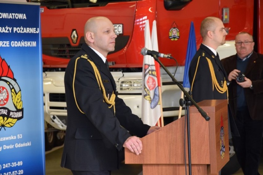 Nowy Dwór Gdański. Pożegnanie komendanta straży pożarnej