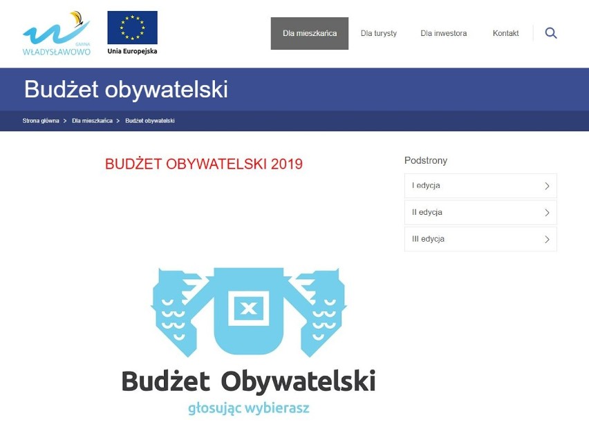 Budżet Obywatelski 2020 we Władysławowie