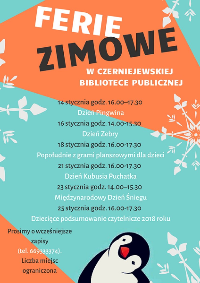 Gmina Czerniejewo: zajęcia podczas ferii zimowych w bibliotekach w Czerniejewie i Żydowie 