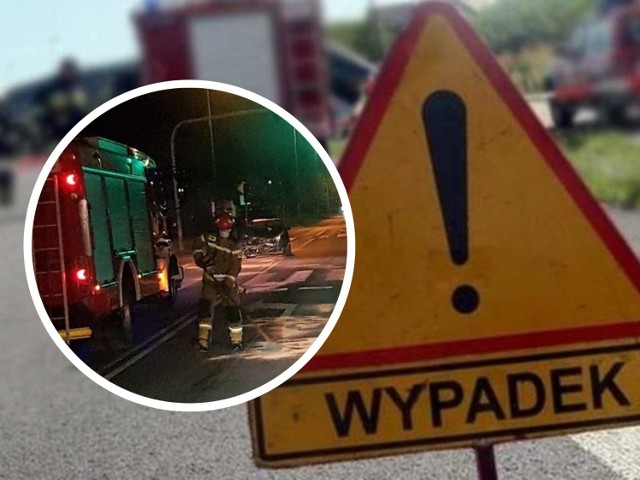 Wypadek na skrzyżowaniu ulicy Kaliskiej z ulicą Zbiegniewskiej we Włocławku.