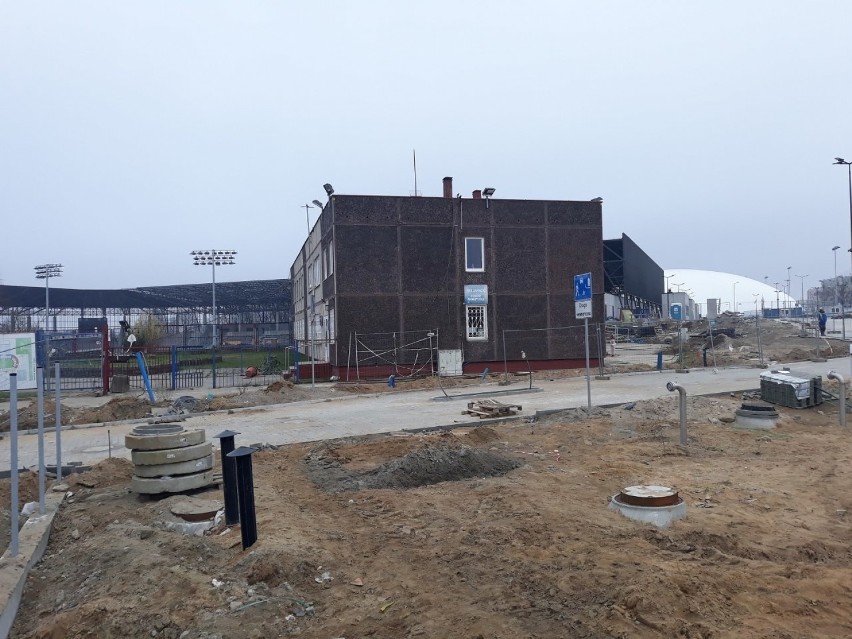 Stadion Pogoni - stan prac 12 grudnia 2020.