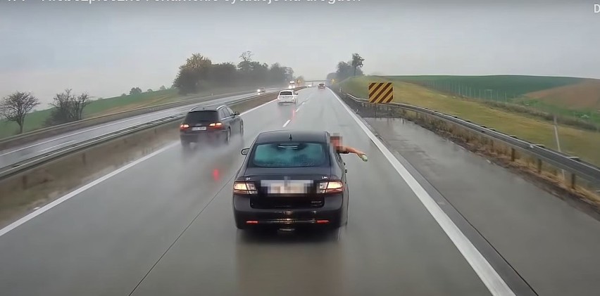 Niebezpieczna sytuacja na autostradzie A4 pod Wrocławiem