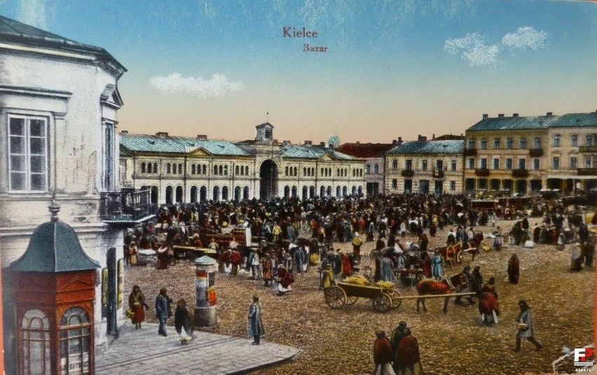Dawny bazar, obecnie Plac Wolności w Kielcach