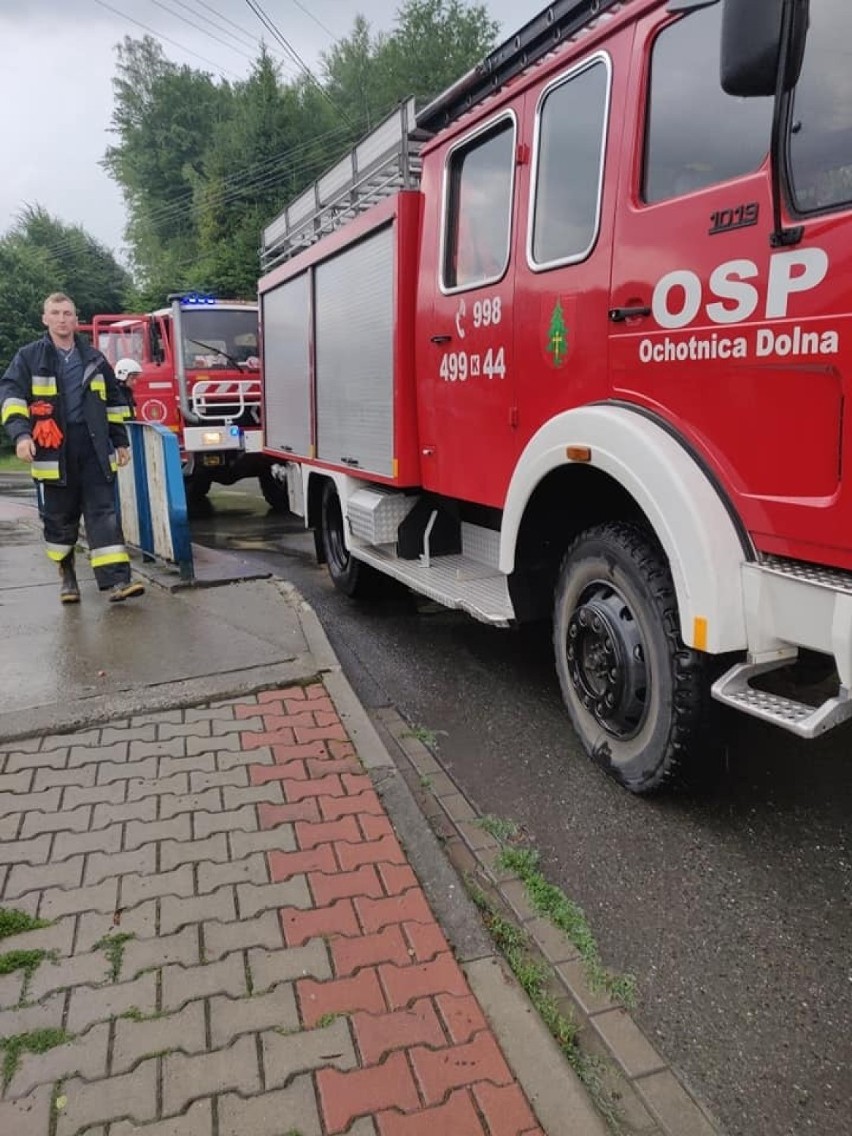 Ochotnica Dolna. Ulewa uderzyła w gminę. Najbardziej ucierpiała Tylmanowa 