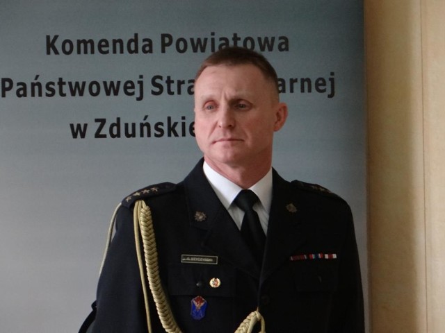 Pożegnanie Grzegorza Styczyńskiego, dowódcy JRG zduńskowolskiej straży pożarnej